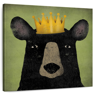Brampt l'ours noir avec couronne