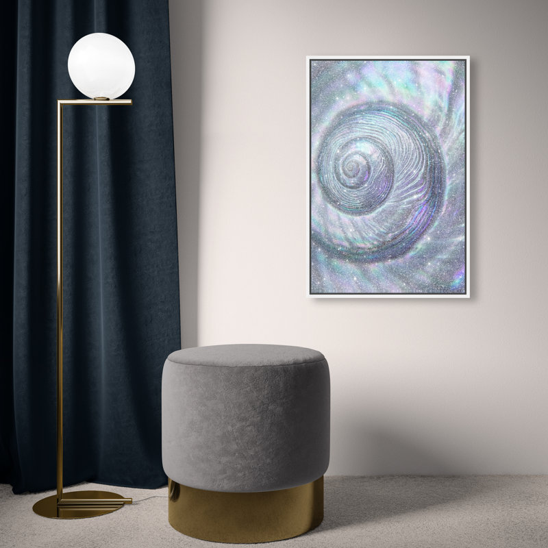 Sea Spiral Print by Oliver Gal, 25"H x 17"W, White Floater Frame