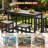5-Piece HDPE Outdoor Patio Bar Set for 4-Person– 4 Stools & 1 Rectangular Table, All-Weather for Poolside, Garden, or Balcony-707274261-719744104