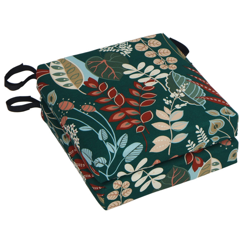 Coussin de siège d'extérieur, Vert floral