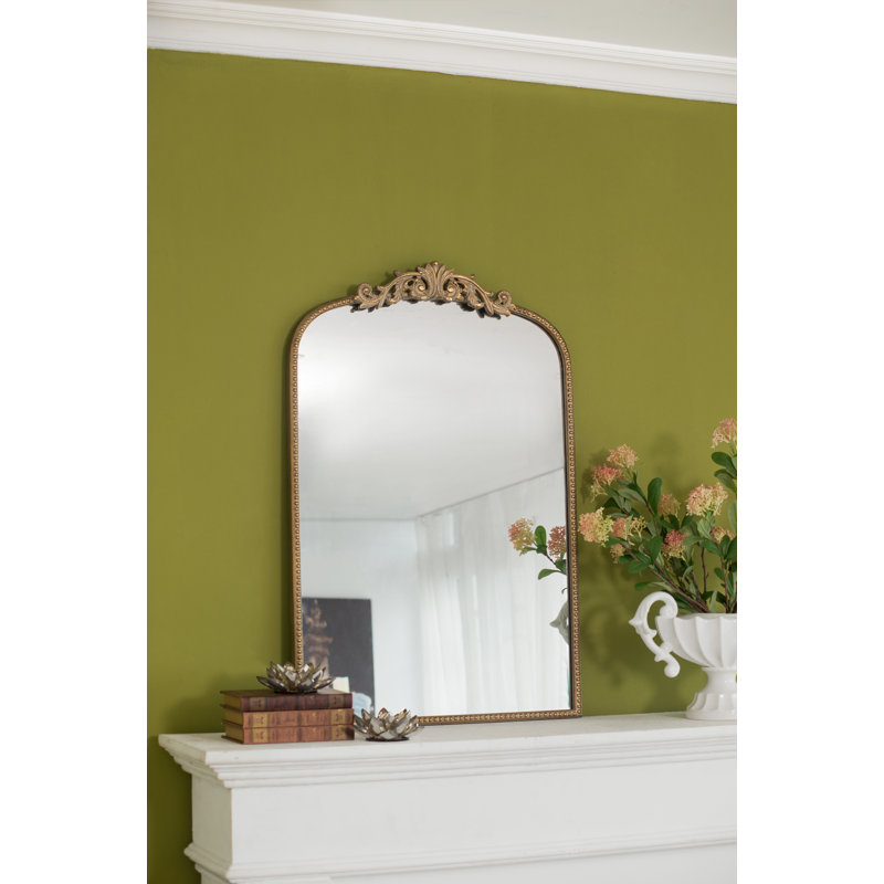 Miroir mural arqué avec cadre en métal