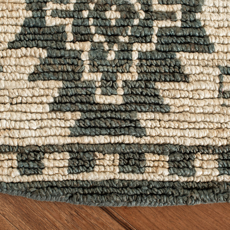 Tapis intérieur / extérieur tissé à la main Tuttle, Carré 6 pi