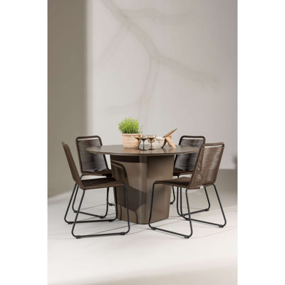 Claudius 4 - Person Patio Dining Set with Round Table