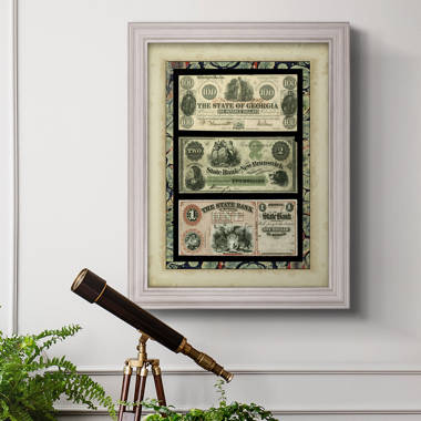 Money Money Money I Premium Framed Canvas - Ready to Hang Red Barrel Studio Frame Color: Maple Framed, Size: 20 H x 24 W x 1 D