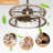 Colp 18'' Classic Farmhouse Caged Ceiling Fan with Lights, Rustic Bladeless Fandelier Reversible Ceiling Fan