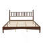 Lit plateforme très grand en bois avec tête de lit en forme de gourde, lit plateforme de style rétro avec support en lattes de bois-62549747-210750466
