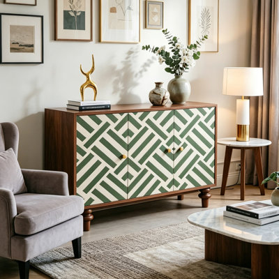 Buffet de rangement à motif géométrique