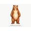 Large Bear Wall Decal, Big Peel and Stick Nursery Wall Sticker, Satin Finish Removable Kids Room Wall Art, 20"W x 20"H (50 x 50 cm)-1922092016