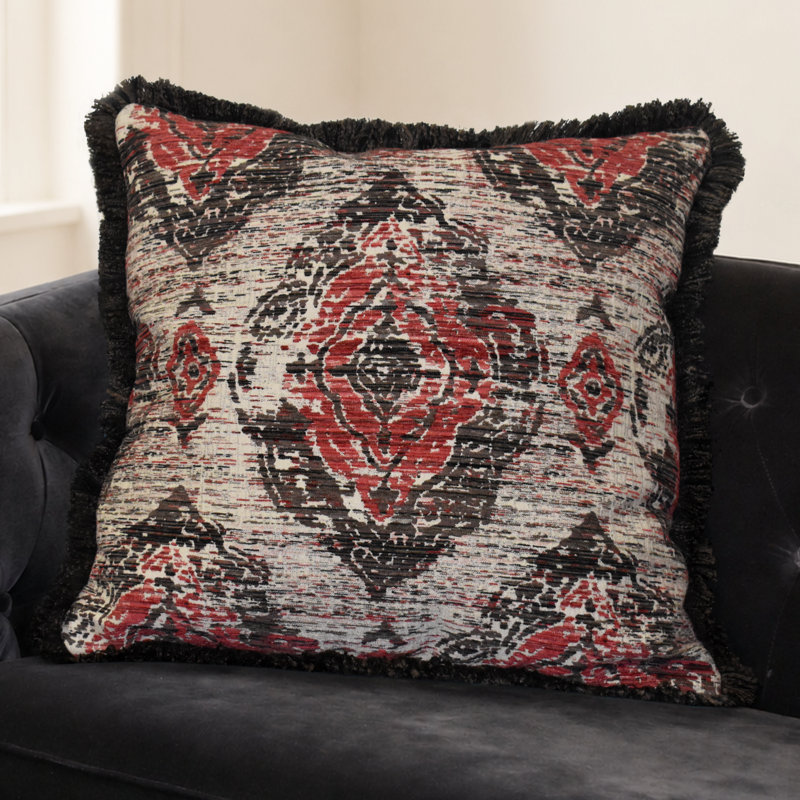 Toscana Jacquard Square Accent Pillow Cherrywood