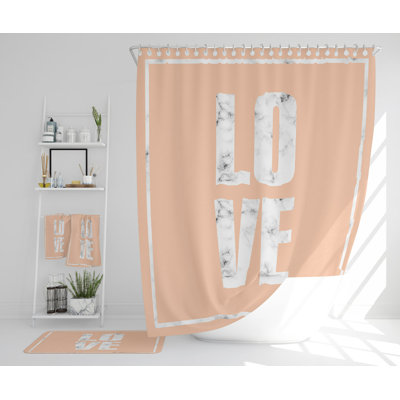 Necia Polyester Shower Curtain Set