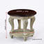 Table de bout ronde 22 pouces deux tons, canapé en bois massif avec tablette inférieure, table de coin de salon moderne à assemblage simple, bois de cerisier et plateau beige