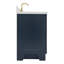 Meuble-lavabo simple en bois massif de 42 po de couleur bleu minuit avec plateau en quartz blanc Carrara de 1,5 po Freitas, évier droit décalé-458918817-458918818-433545310