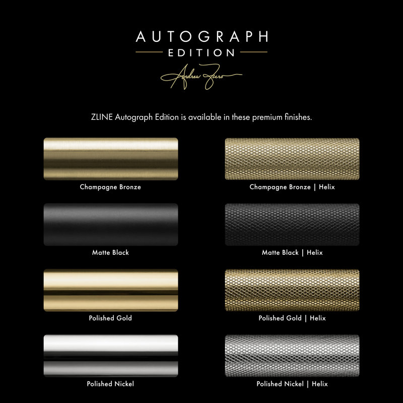 ZLINE Autograph Edition 24 In. Touchstone Refrigerator Drawer in Black Matte and Gold, White Matte/Gold