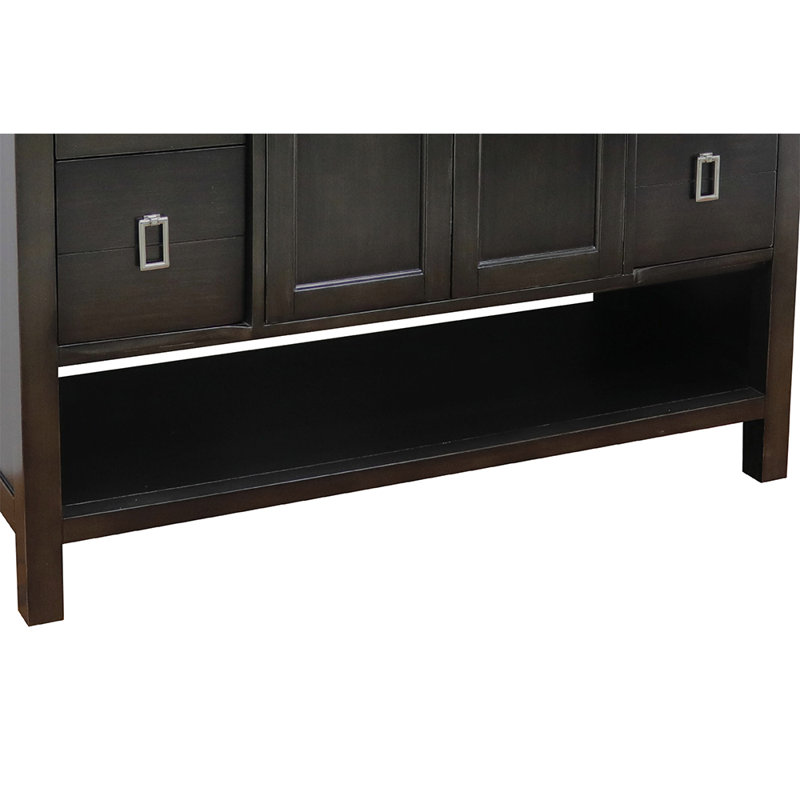 Wilhoit 49'' Single Bathroom Vanity with Top, Silvery Brown/Black Galaxy