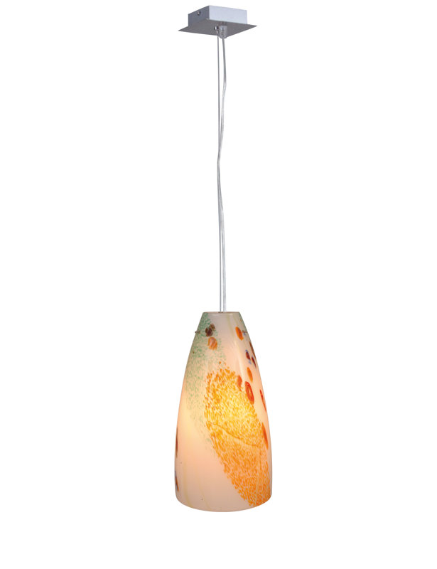 Garner 1 - Light Chrome Pendant, Diameter: 20cm, Beige