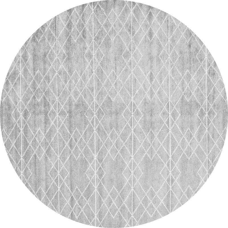 Tapis contemporains gris 2742, Rond 5 pi