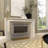 Amahya Gold Metal 1 Panel Geometric Fireplace Screen With Rounded Edges And Rectangular Base