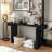 60 Inches Farmhouse Console Table , Distressed Wood Finish Entryway Sofa Side Table For Living Room, Hallway-1715001124