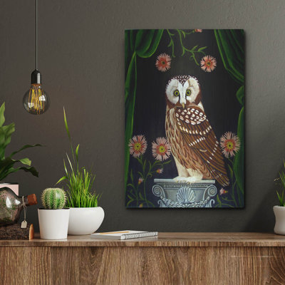 «Owl Guardian Print» par Catherine A Nolin, Millwood Pines, art mural en métal, 12 po x 16 po