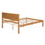 Structure de lit plateforme en chêne avec tête de lit double - support en lattes de bois, aucun sommier nécessaire