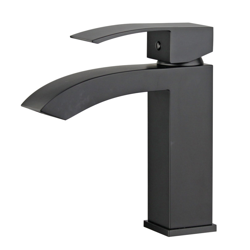 Avian Single-handle Bathroom Faucet with Drain Assembly, New Black