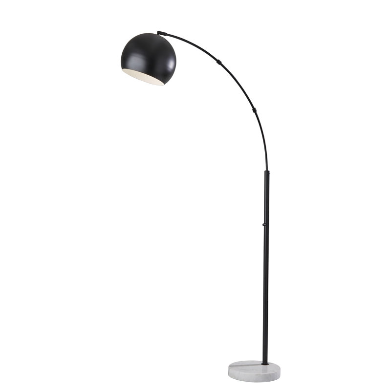 Lampe sur pied arquée 78 po Georgia, Noir
