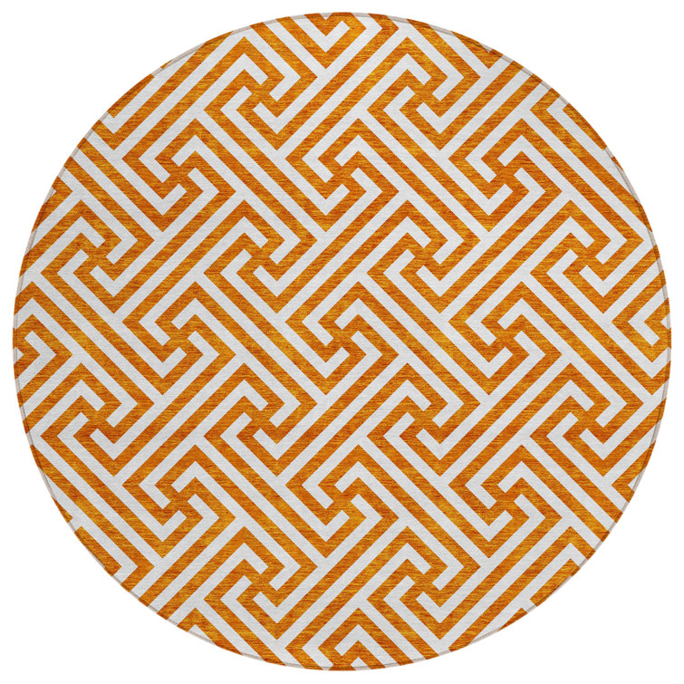 Washable Geometric Indoor / Outdoor Rug