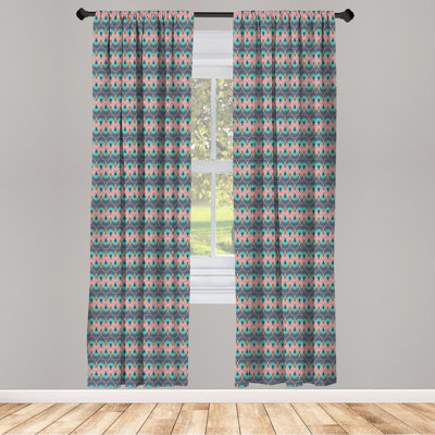 1970S Semi-Sheer Rod Pocket Curtain Panels
