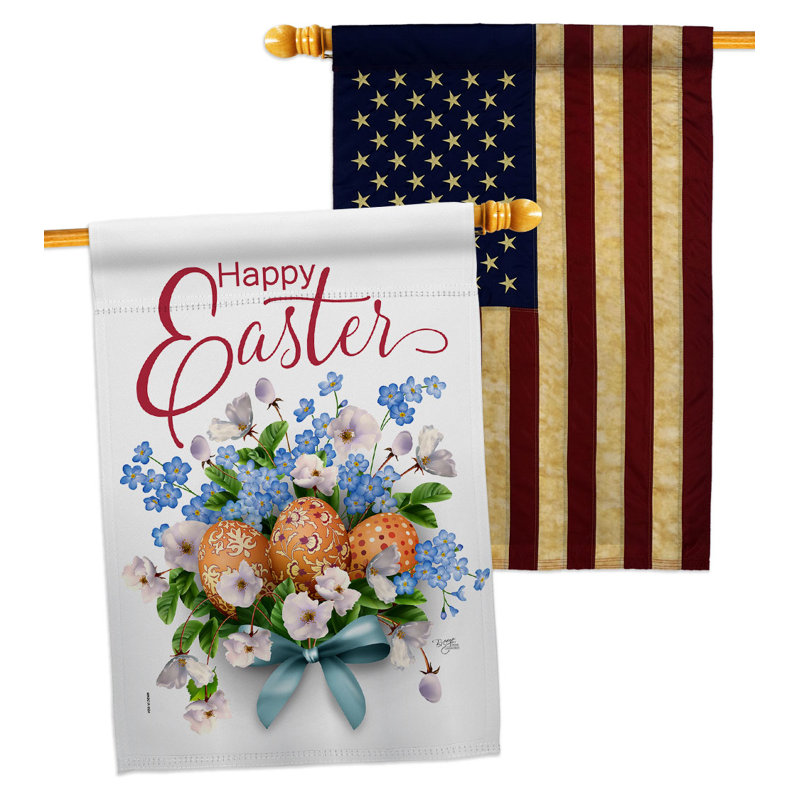 Drapeau de maison à œillets en polyester 40 x 28 po