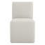 Chaise de salle à manger rembourrée en mélange de polyester avec roulettes Bralan (ensemble de 4)-563080211