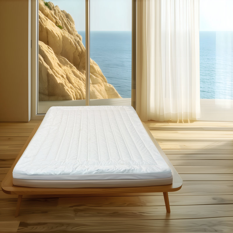 Surmatelas en laine 1,5 po, Très grand simple