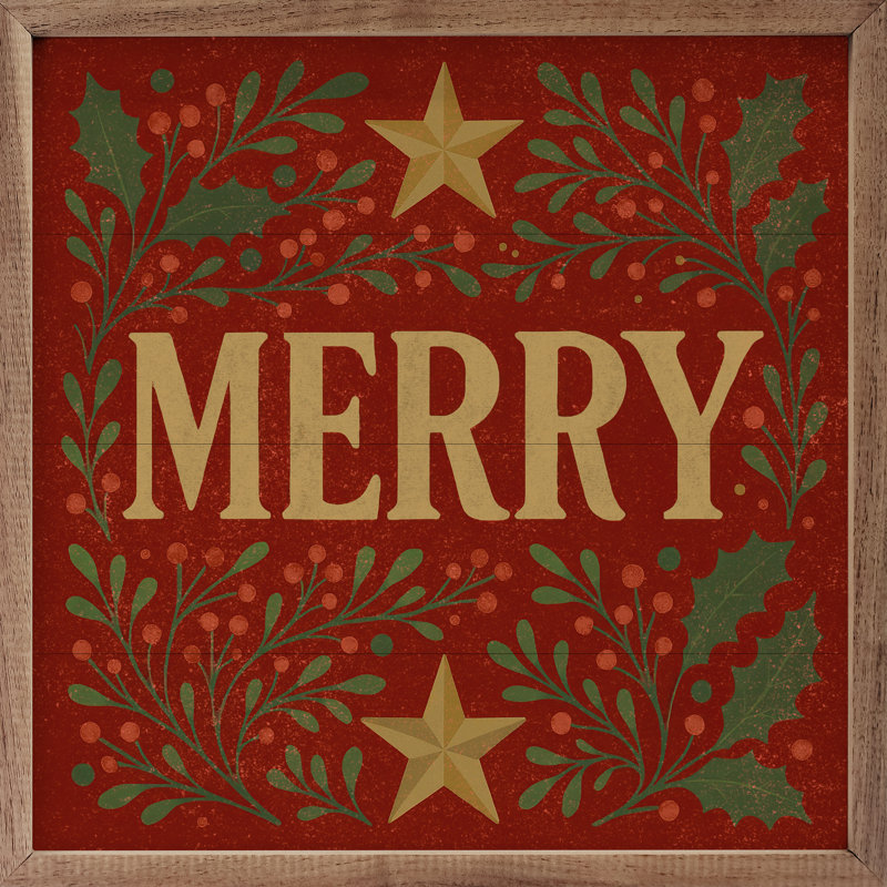 Decorative Merry, 8" H x 8" W