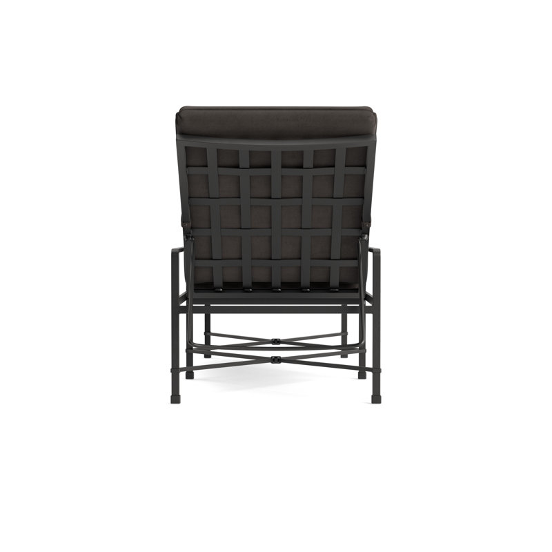 Venetian Outdoor Chaise Lounge, Textured Pewter, Fusion Charcoal