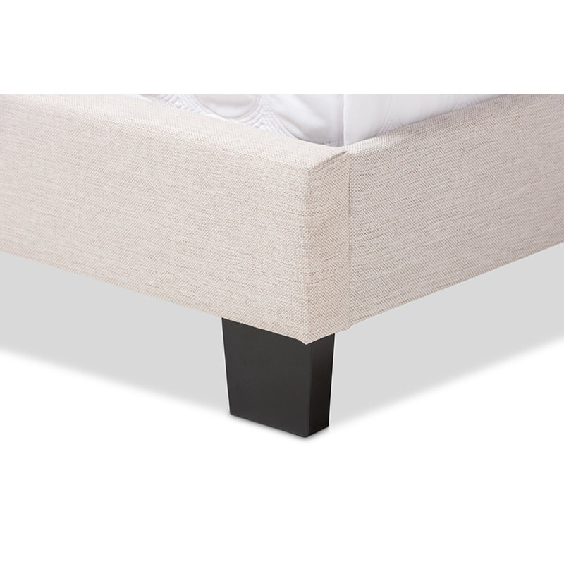 Jeb Upholstered Standard Bed, Light Beige, Queen