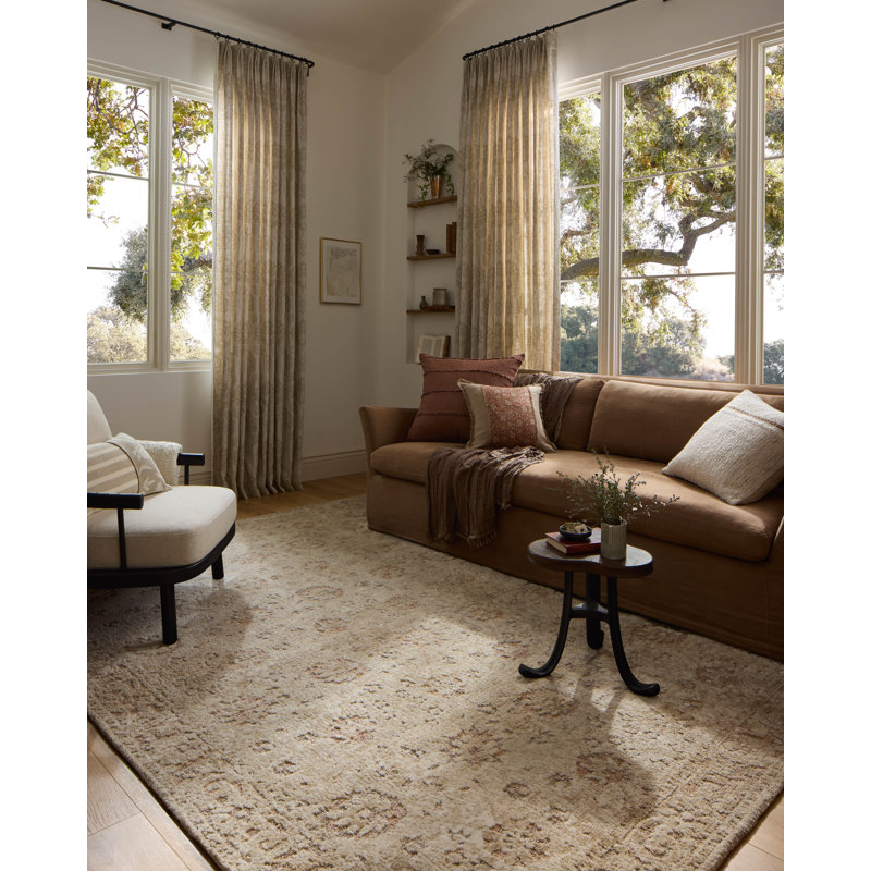 Tapis naturel / saumon Loloi Percival, Tapis de couloir 2 pi 3 po x 7 pi 6 po