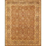 Canvello Tabriz Hand-Knotted Lamb's Wool Area Rug- 6'1" X 9'3"