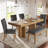 6-piece Extendable Dining Table Set With Upholstered Seats-1790503119