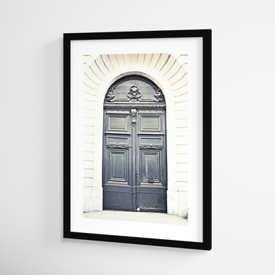 Black Paris Door Photo Print