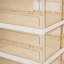 Armoire à chaussures pliante rectangulaire à 9 niveaux avec roulettes-922529257