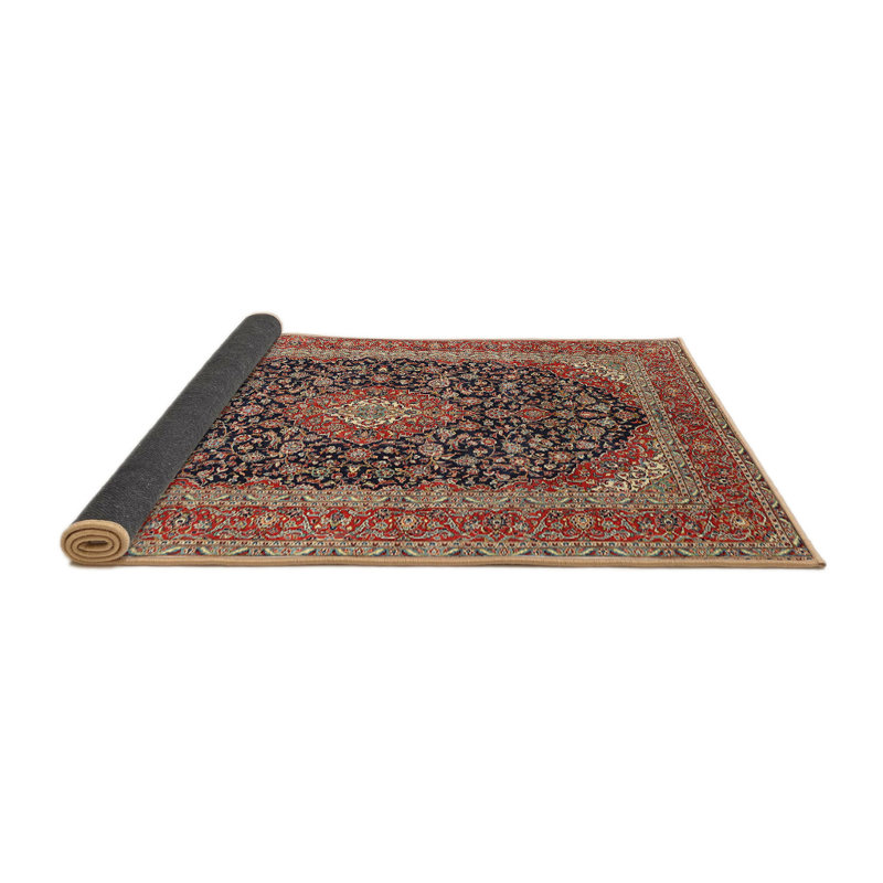 Tapis brun/noir/gris traditionnel Nevius, Carré 5 pi