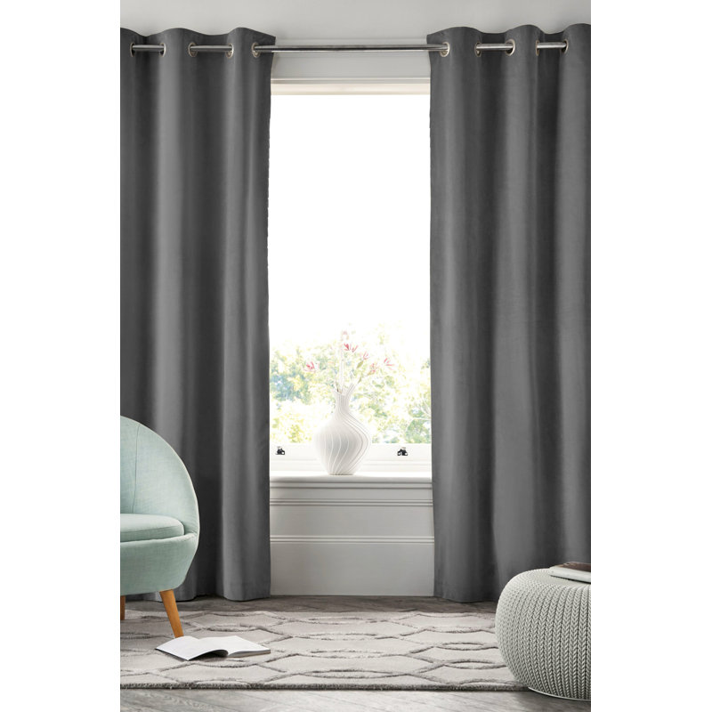 Baarde Blackout Curtain Single Panel, Gray, 54" x 84"