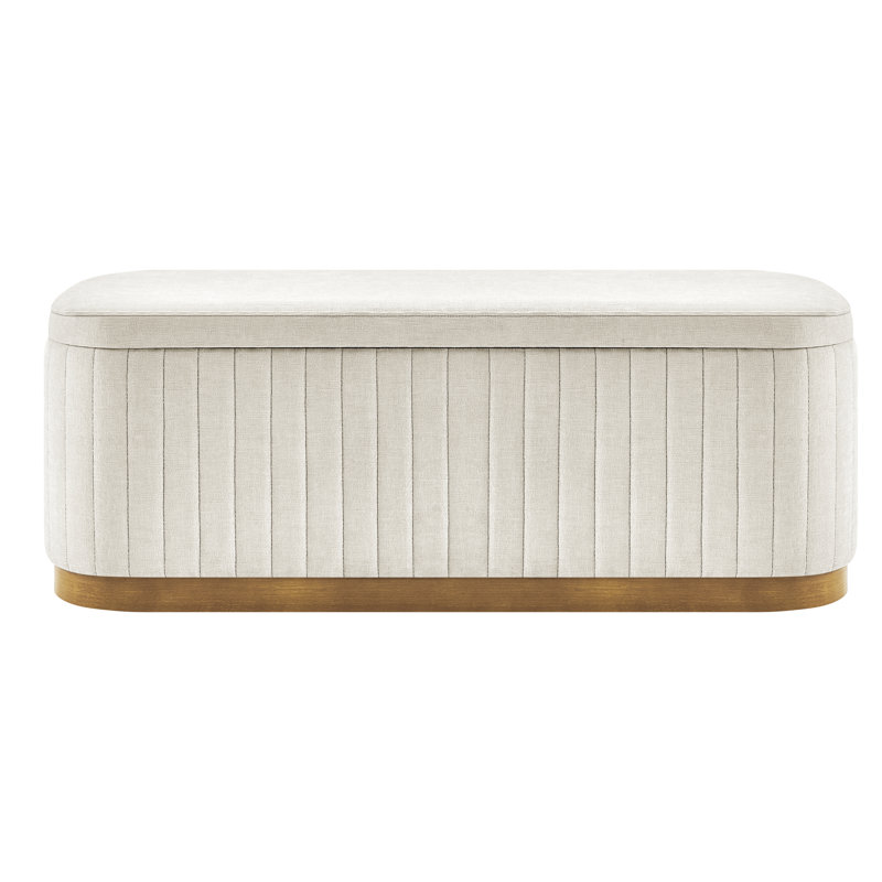 Lavli Fabric Storage Bench, Seneca Beige