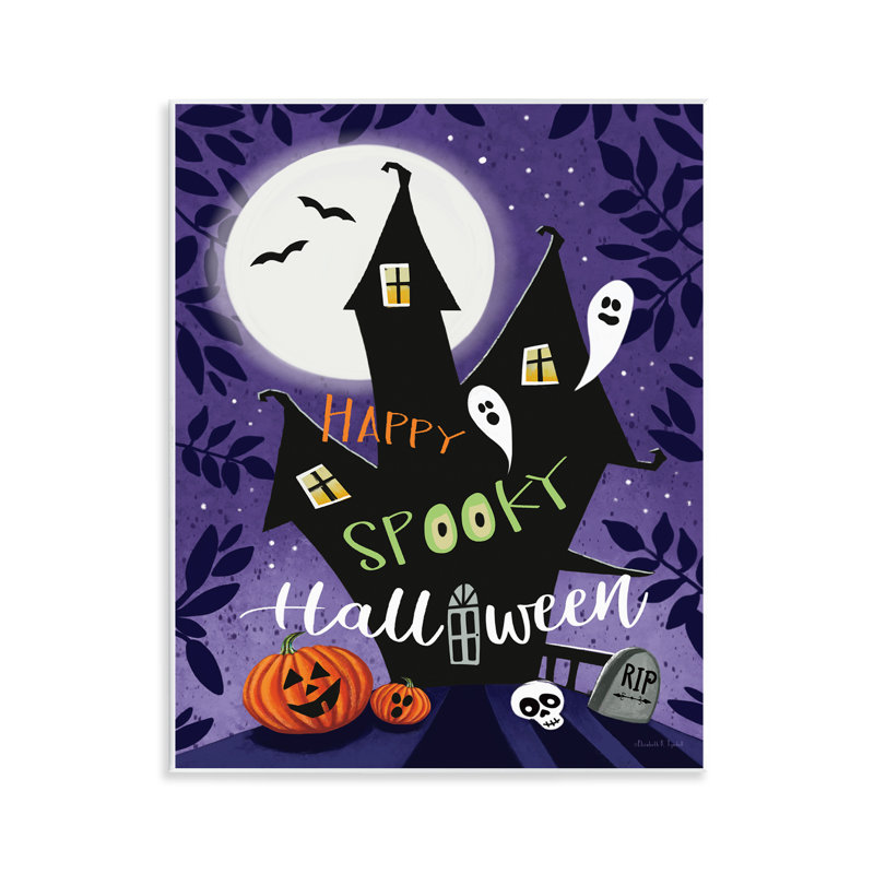 Art mural Spooky Halloween House par Elizabeth Tyndall