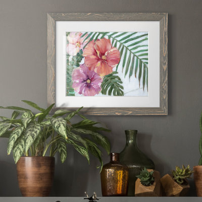 Blooming Hibiscus - Reproduction de photo encadrée sur papier