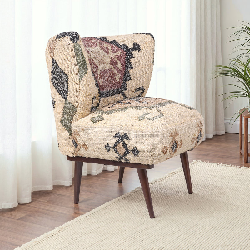 Petit fauteuil d'appoint Kelm Dhurrie