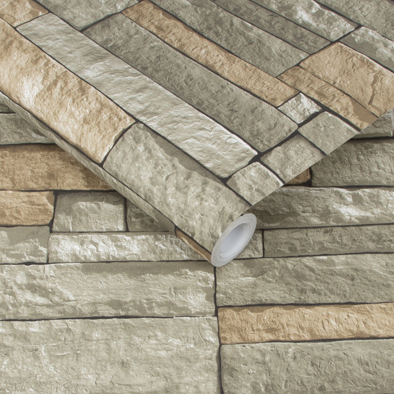 Rouleau de papier peint L 33 pi x l 20,5 po Carreiro