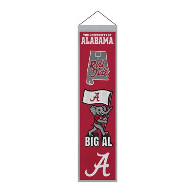 NCAA Alabama Crimson Tide Icon Banner Wall Decor, 8 x 32 In