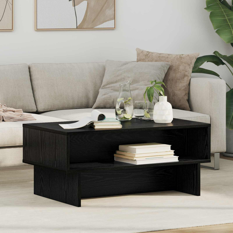 Coffee Table with Storage, 35cm. H x 80cm. L x 46cm. W, Black Oak