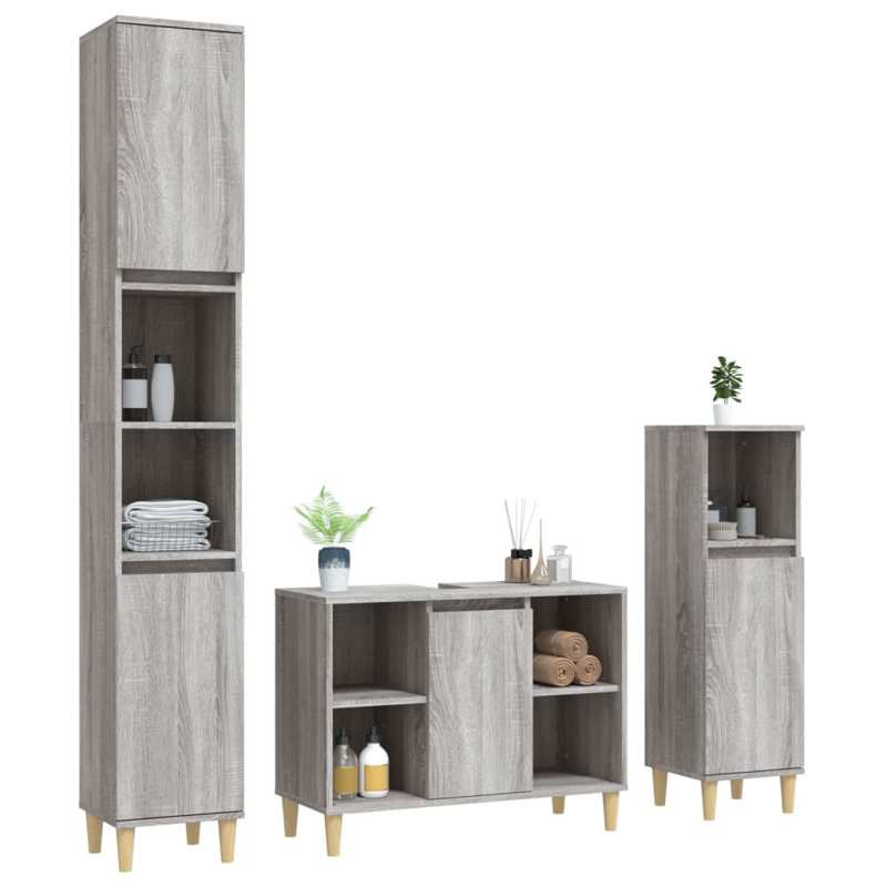 Hoehn Bathroom Furniture Suite, Grey Sonoma