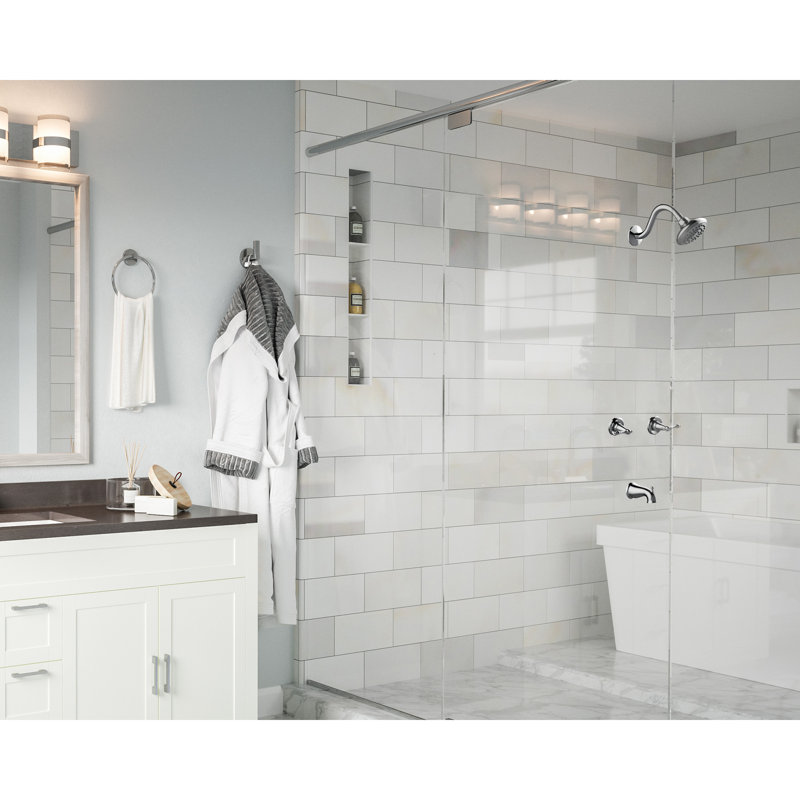 Oakmont Faucet Tub & Shower with Valve, Chrome